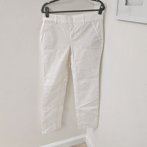 Loft White Pants Straight Fit Size 8 NWT